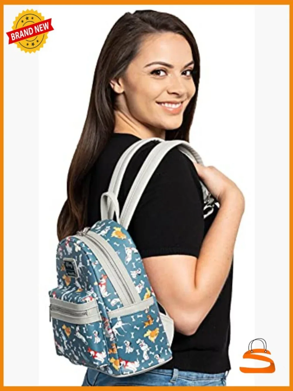 Disney Dogs All Over Print Mini Backpack Faux Leather